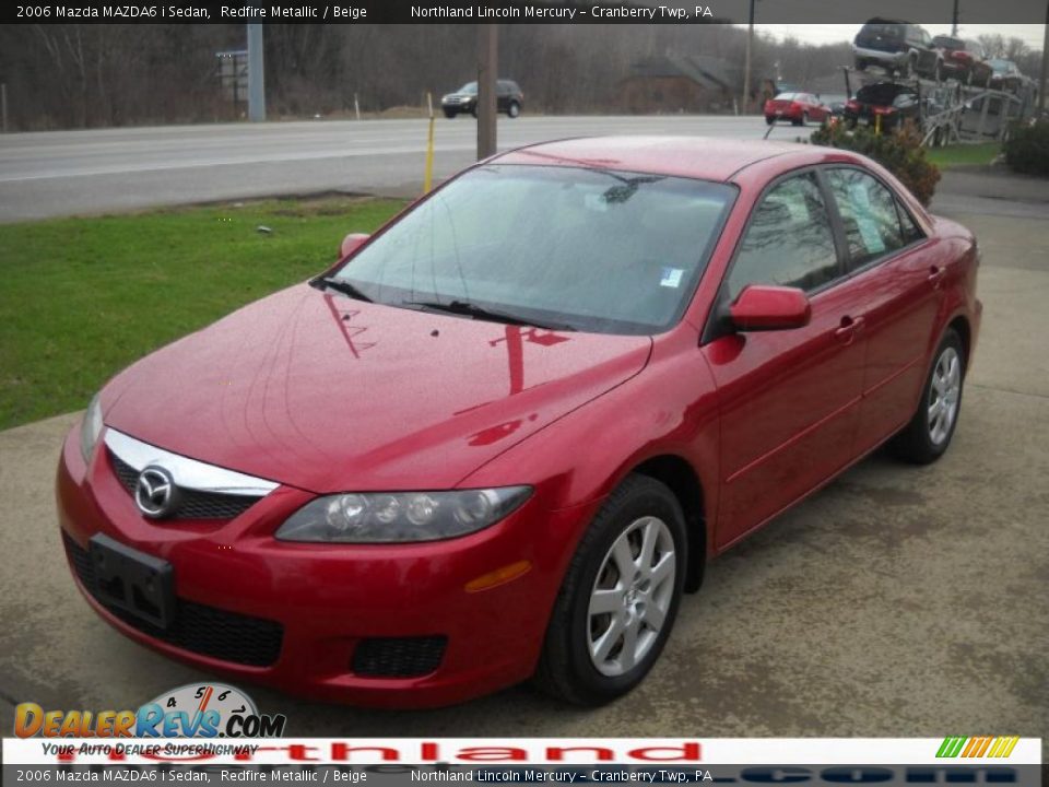 2006 Mazda MAZDA6 i Sedan Redfire Metallic / Beige Photo #13