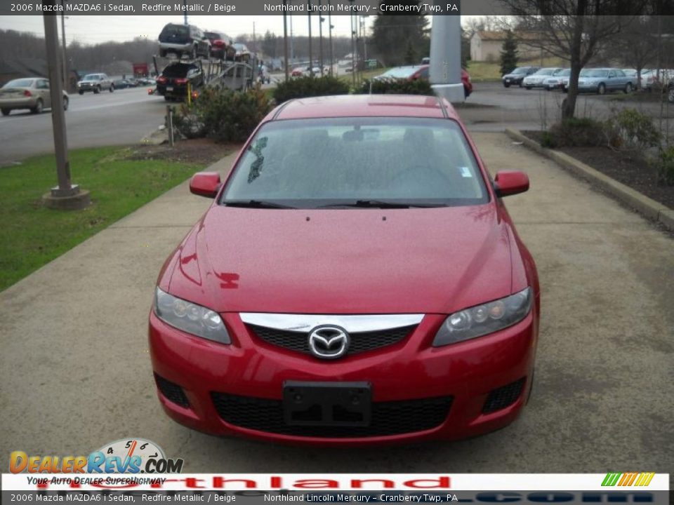2006 Mazda MAZDA6 i Sedan Redfire Metallic / Beige Photo #14