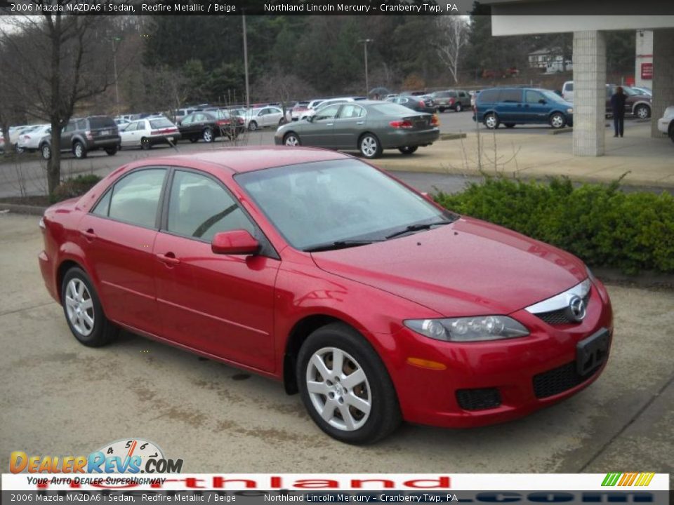 2006 Mazda MAZDA6 i Sedan Redfire Metallic / Beige Photo #15