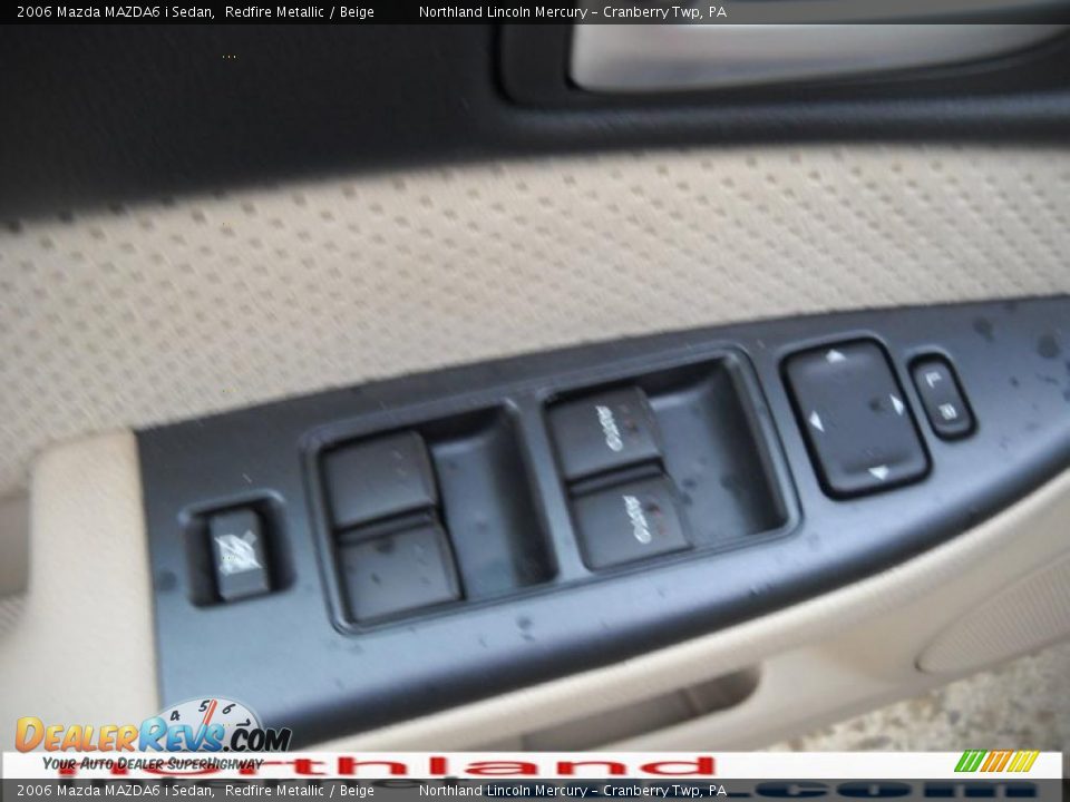 2006 Mazda MAZDA6 i Sedan Redfire Metallic / Beige Photo #16