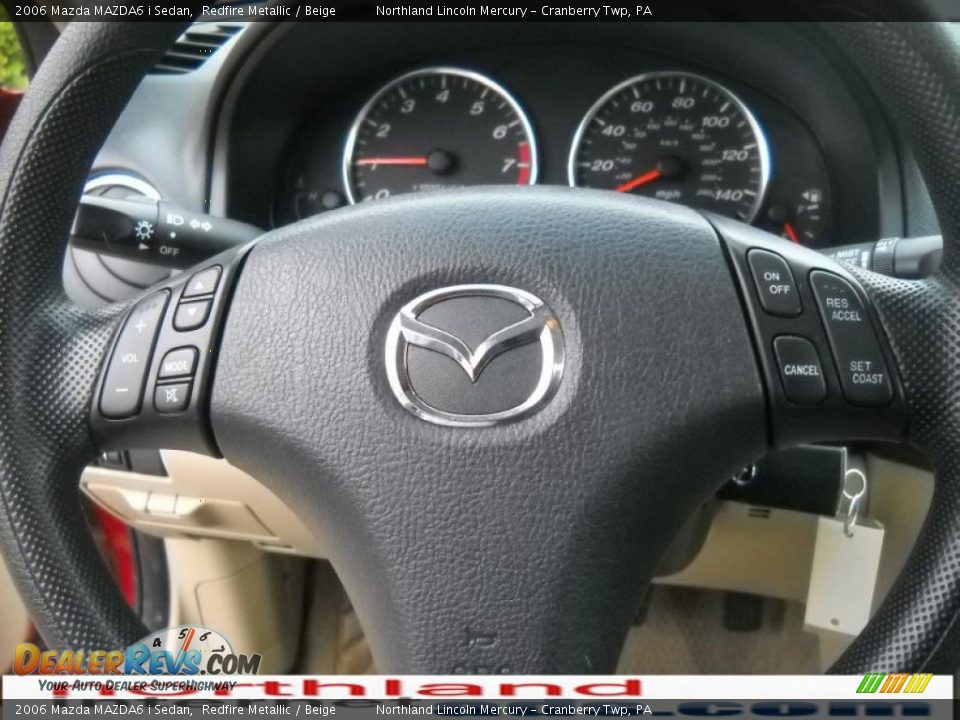 2006 Mazda MAZDA6 i Sedan Redfire Metallic / Beige Photo #19