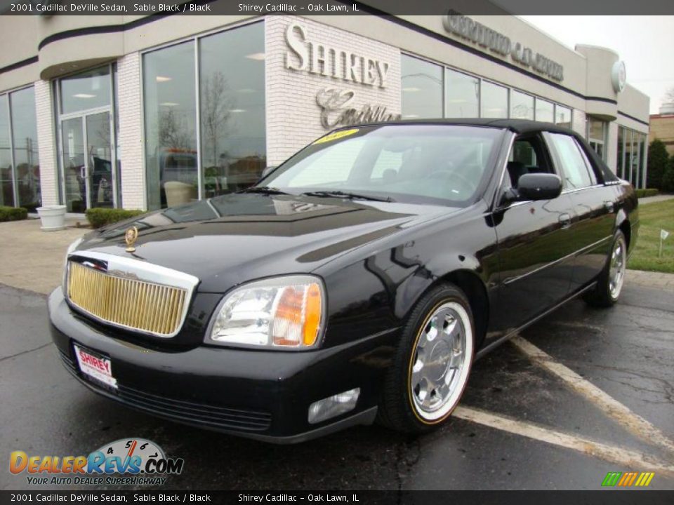2001 Cadillac DeVille Sedan Sable Black / Black Photo #1