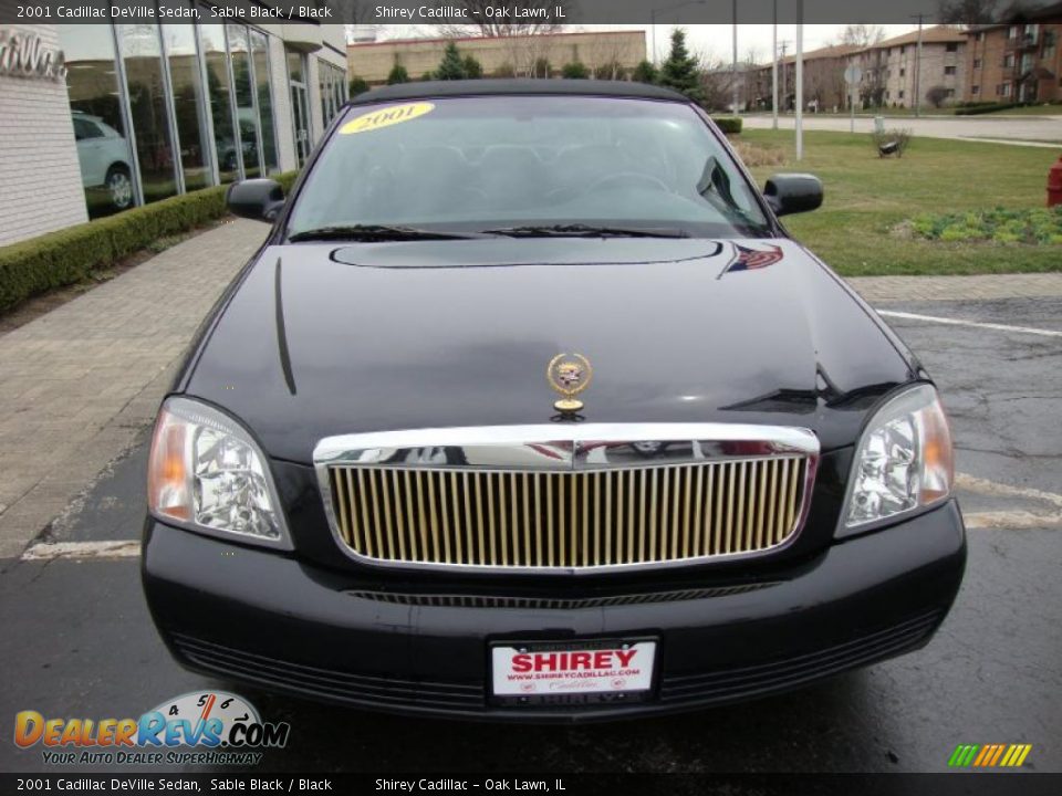 2001 Cadillac DeVille Sedan Sable Black / Black Photo #2