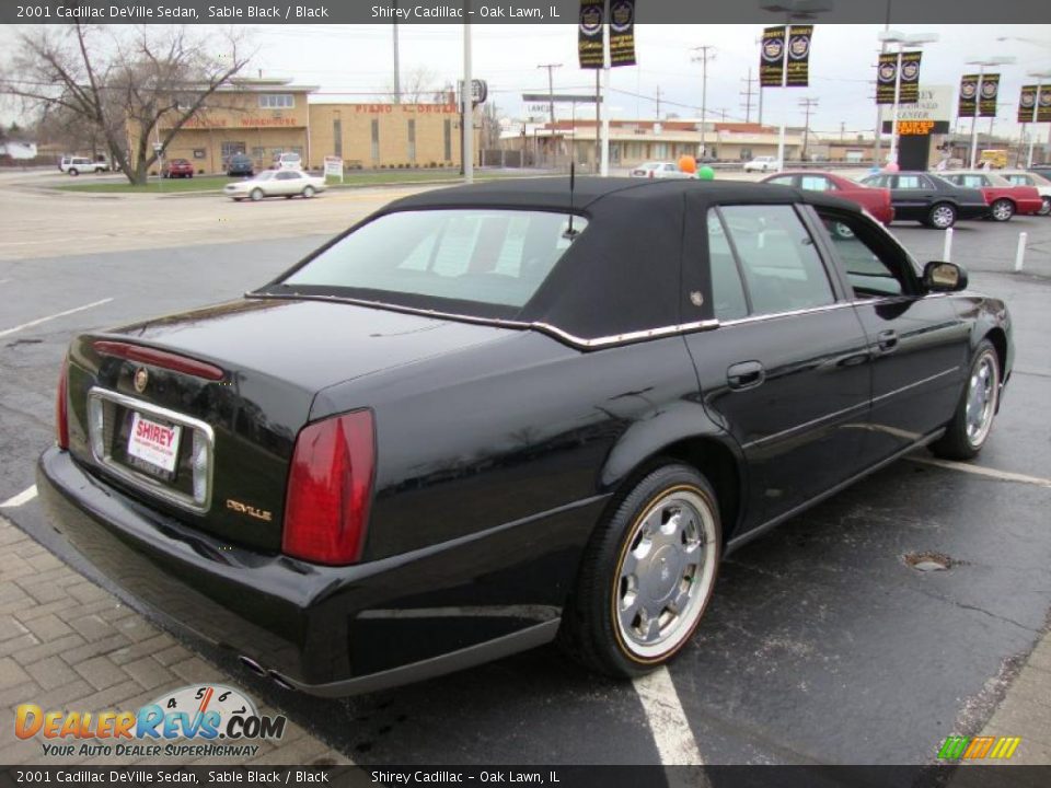2001 Cadillac DeVille Sedan Sable Black / Black Photo #3