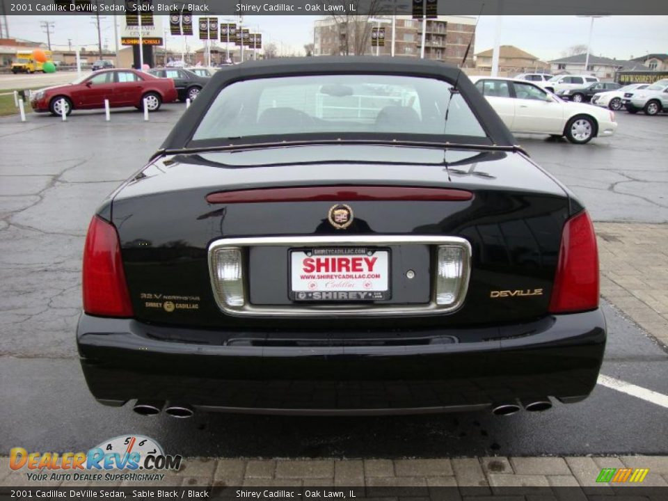 2001 Cadillac DeVille Sedan Sable Black / Black Photo #4