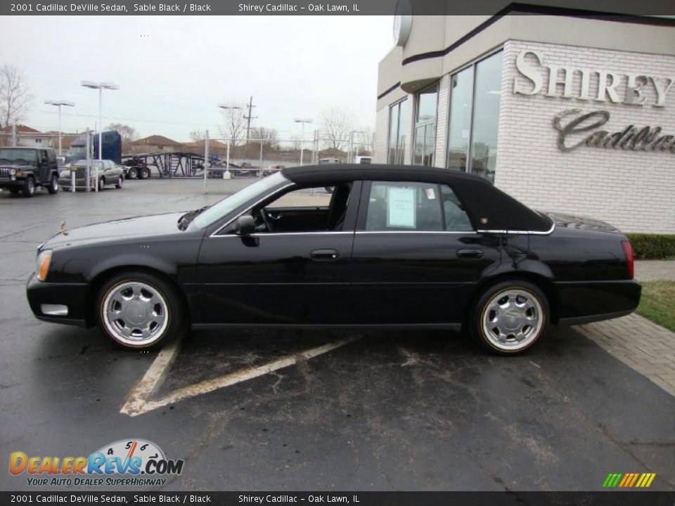 2001 Cadillac DeVille Sedan Sable Black / Black Photo #6