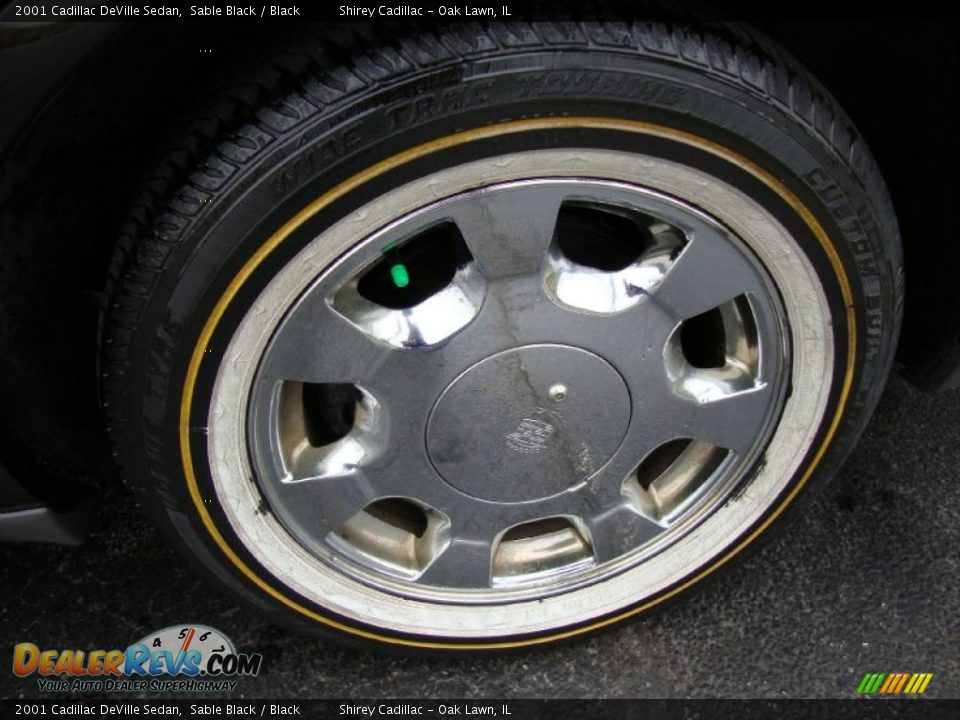 2001 Cadillac DeVille Sedan Sable Black / Black Photo #7