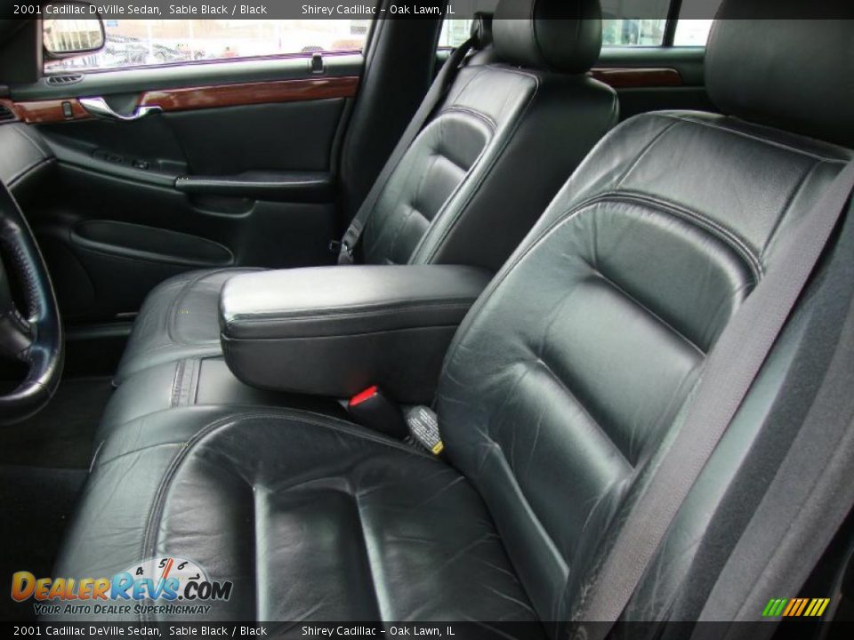 2001 Cadillac DeVille Sedan Sable Black / Black Photo #10