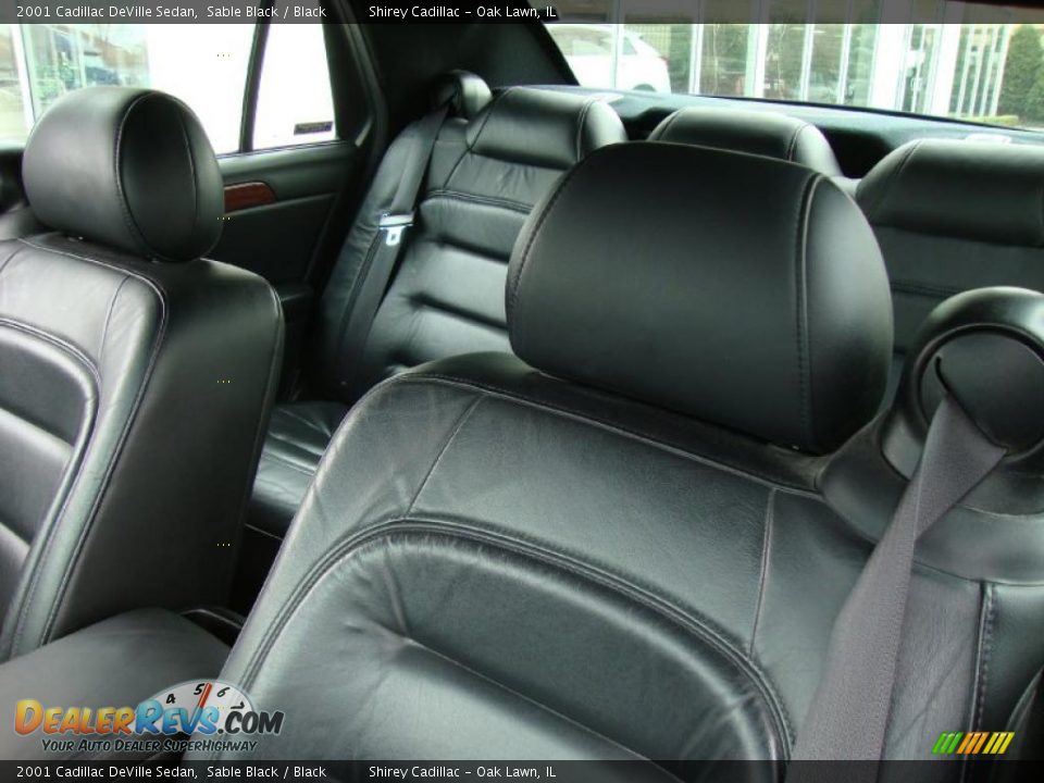 2001 Cadillac DeVille Sedan Sable Black / Black Photo #11