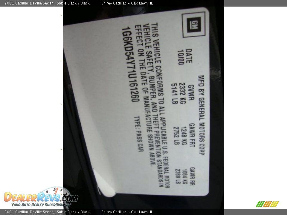 2001 Cadillac DeVille Sedan Sable Black / Black Photo #12