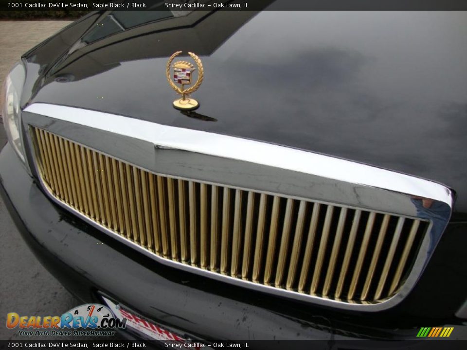 2001 Cadillac DeVille Sedan Sable Black / Black Photo #13