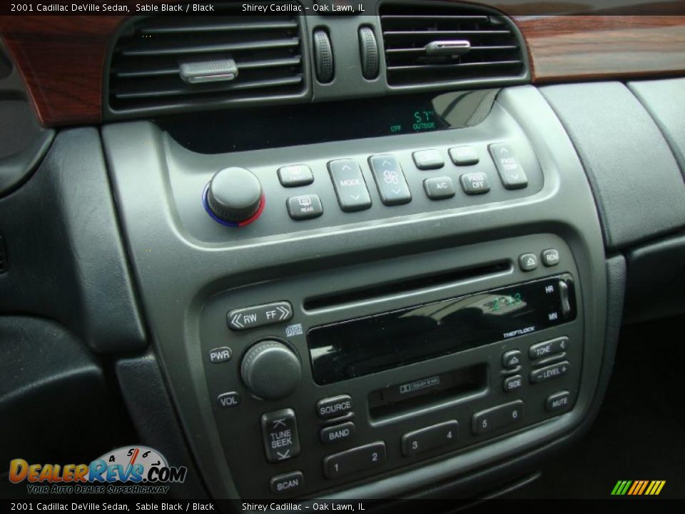 2001 Cadillac DeVille Sedan Sable Black / Black Photo #15
