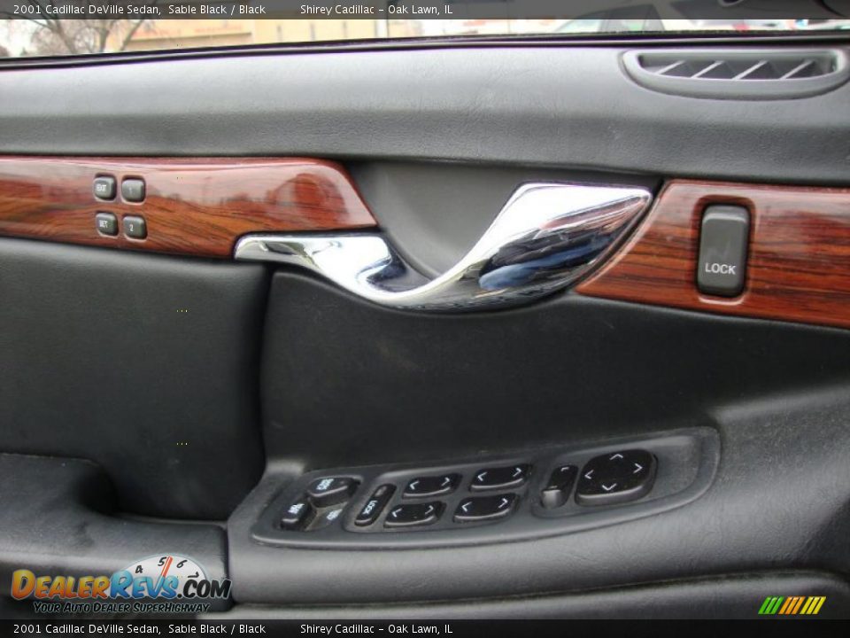 2001 Cadillac DeVille Sedan Sable Black / Black Photo #18