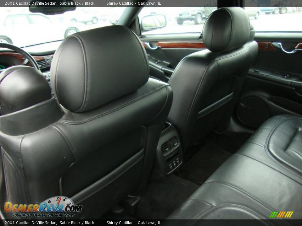 2001 Cadillac DeVille Sedan Sable Black / Black Photo #20