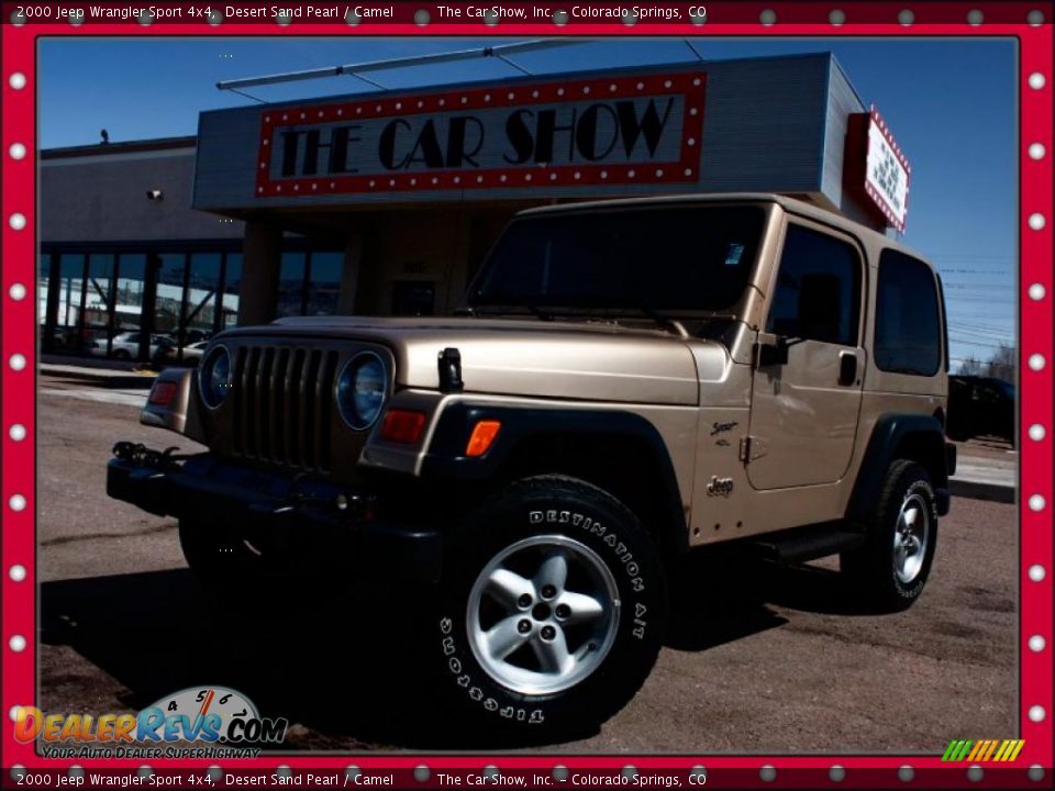 2000 Jeep Wrangler Sport 4x4 Desert Sand Pearl / Camel Photo #1