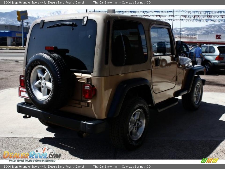 2000 Jeep Wrangler Sport 4x4 Desert Sand Pearl / Camel Photo #3