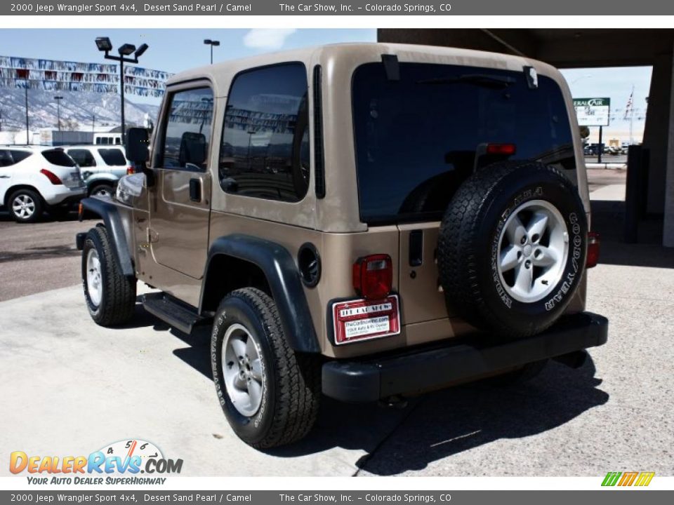 2000 Jeep Wrangler Sport 4x4 Desert Sand Pearl / Camel Photo #4