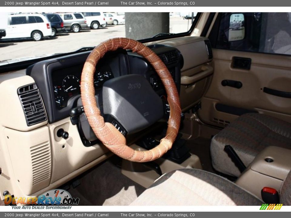 2000 Jeep Wrangler Sport 4x4 Desert Sand Pearl / Camel Photo #6