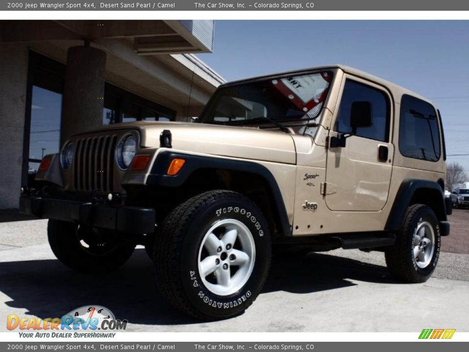 2000 Jeep Wrangler Sport 4x4 Desert Sand Pearl / Camel Photo #13