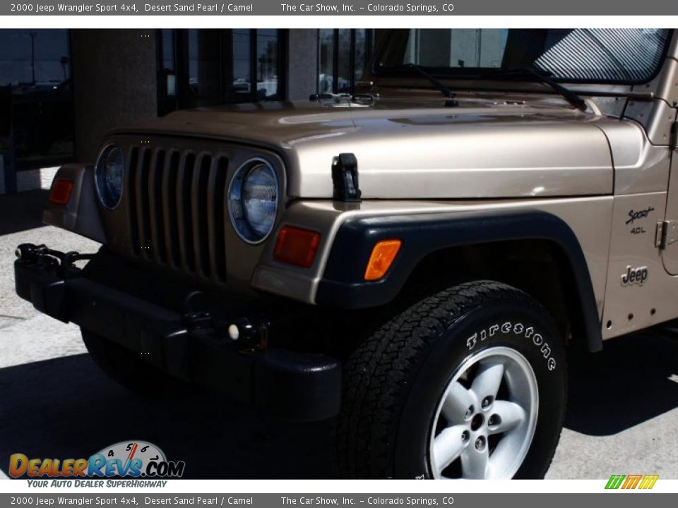 2000 Jeep Wrangler Sport 4x4 Desert Sand Pearl / Camel Photo #14