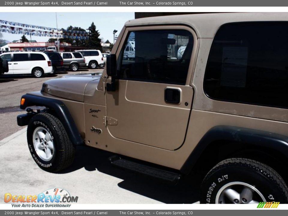 2000 Jeep Wrangler Sport 4x4 Desert Sand Pearl / Camel Photo #19