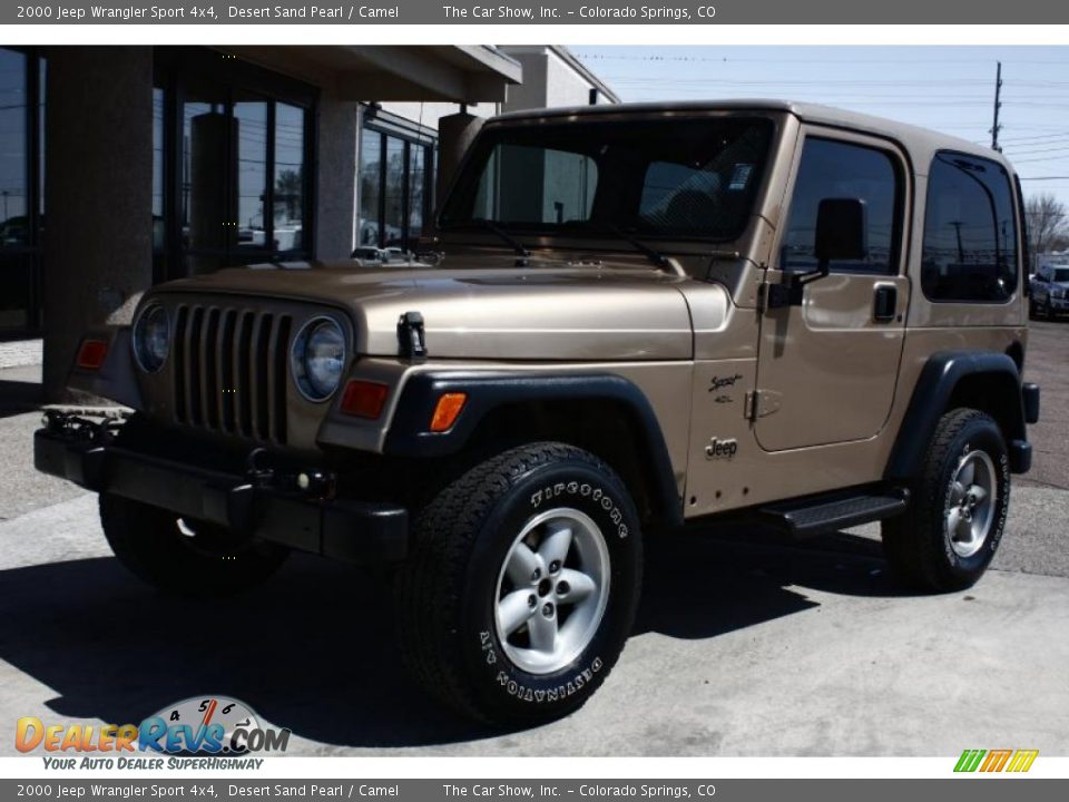 2000 Jeep Wrangler Sport 4x4 Desert Sand Pearl / Camel Photo #22