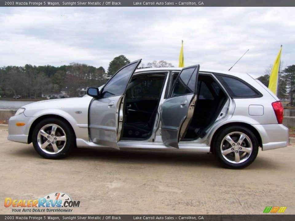 2003 Mazda Protege 5 Wagon Sunlight Silver Metallic / Off Black Photo #12