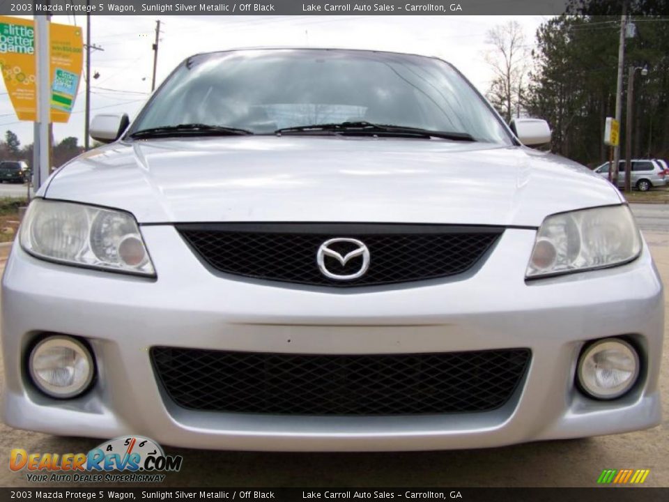 2003 Mazda Protege 5 Wagon Sunlight Silver Metallic / Off Black Photo #13