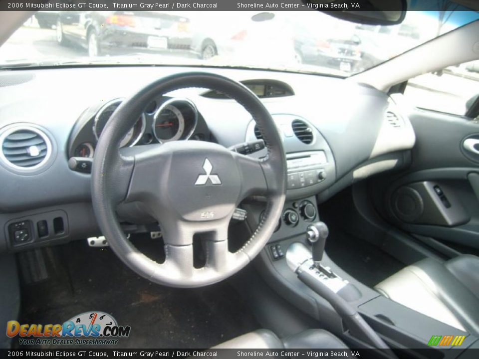 2006 Mitsubishi Eclipse GT Coupe Titanium Gray Pearl / Dark Charcoal Photo #16