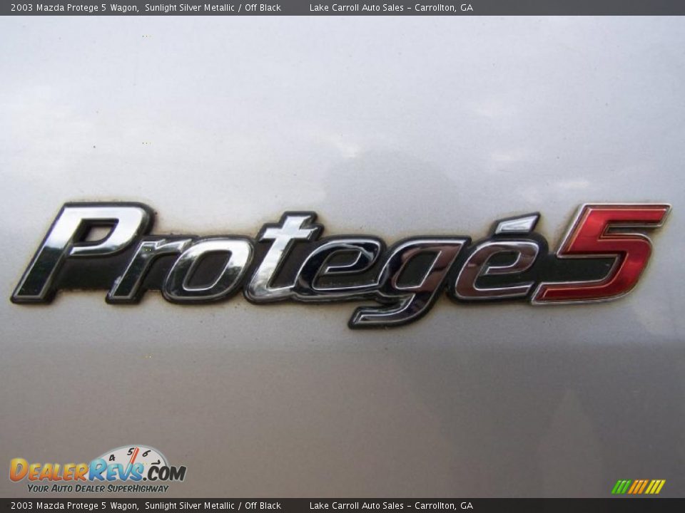 2003 Mazda Protege 5 Wagon Sunlight Silver Metallic / Off Black Photo #36