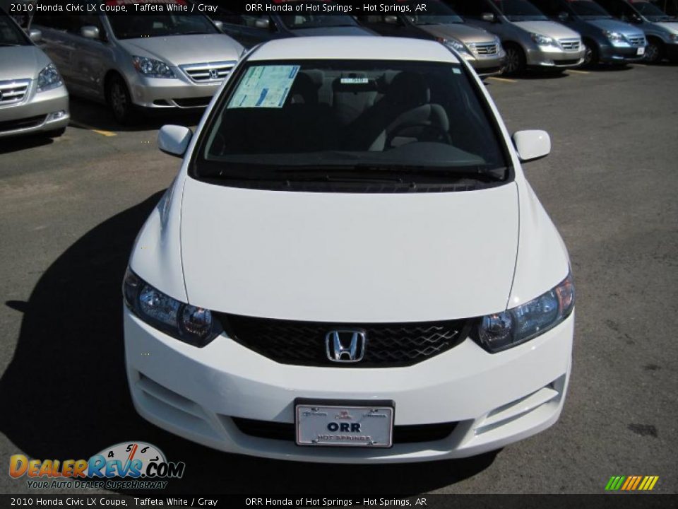 2010 Honda Civic LX Coupe Taffeta White / Gray Photo #2