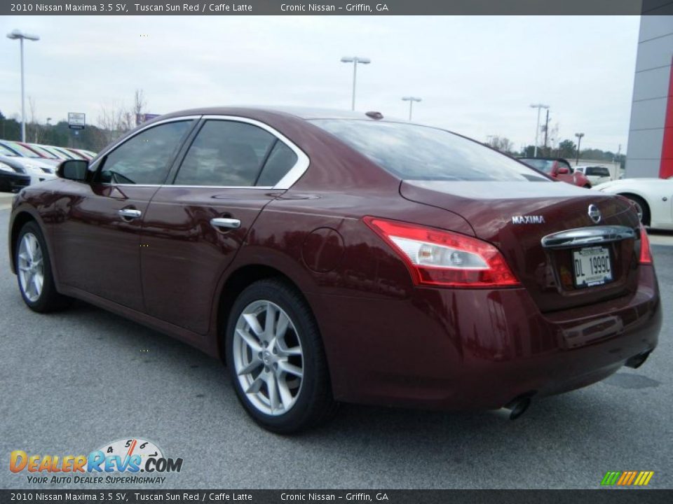 2010 Nissan Maxima 3.5 SV Tuscan Sun Red / Caffe Latte Photo #3