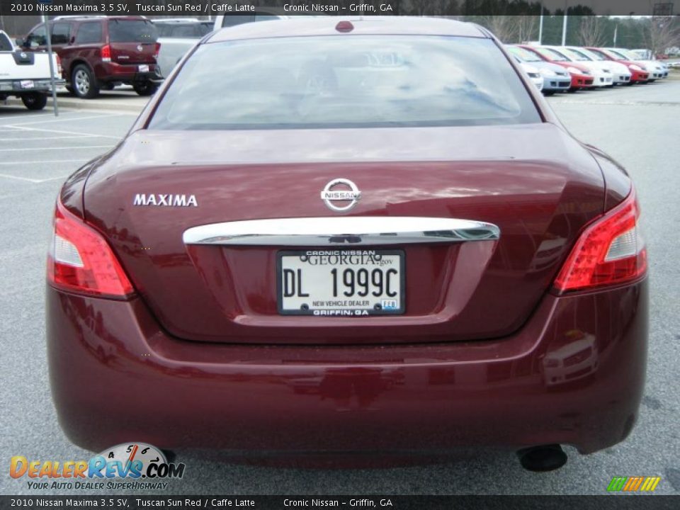 2010 Nissan Maxima 3.5 SV Tuscan Sun Red / Caffe Latte Photo #4