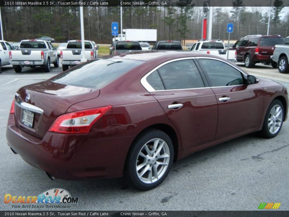 2010 Nissan Maxima 3.5 SV Tuscan Sun Red / Caffe Latte Photo #5