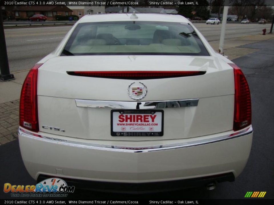 2010 Cadillac CTS 4 3.0 AWD Sedan White Diamond Tricoat / Cashmere/Cocoa Photo #5
