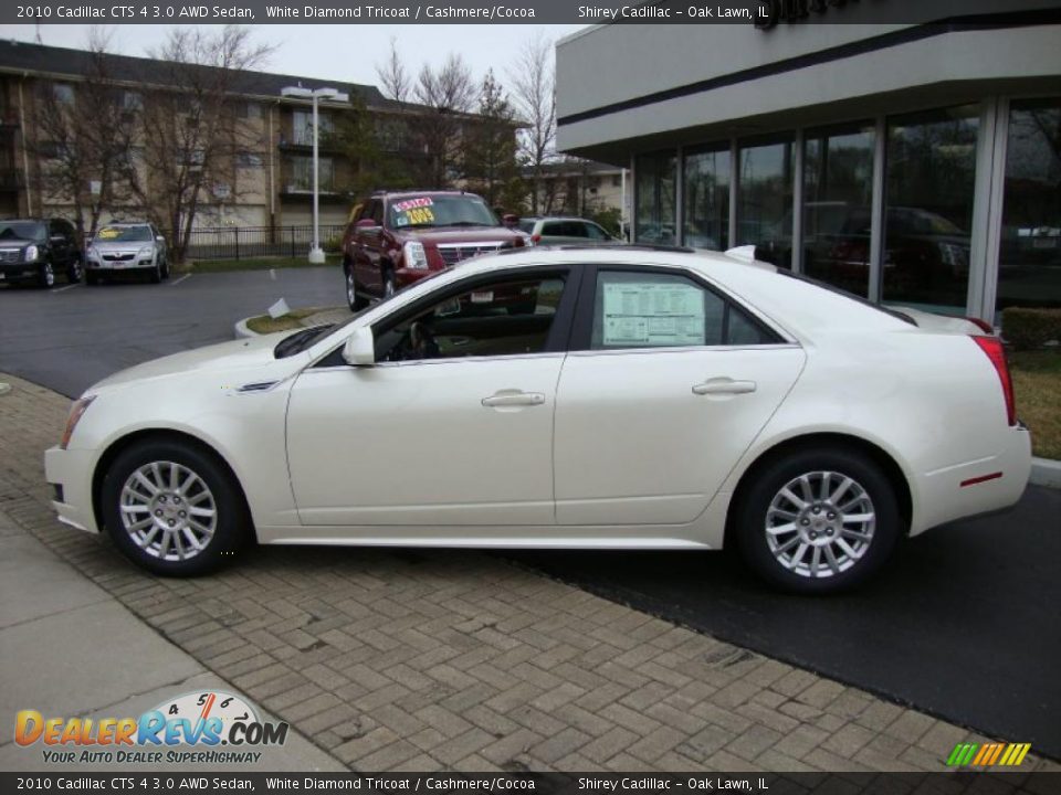 2010 Cadillac CTS 4 3.0 AWD Sedan White Diamond Tricoat / Cashmere/Cocoa Photo #7