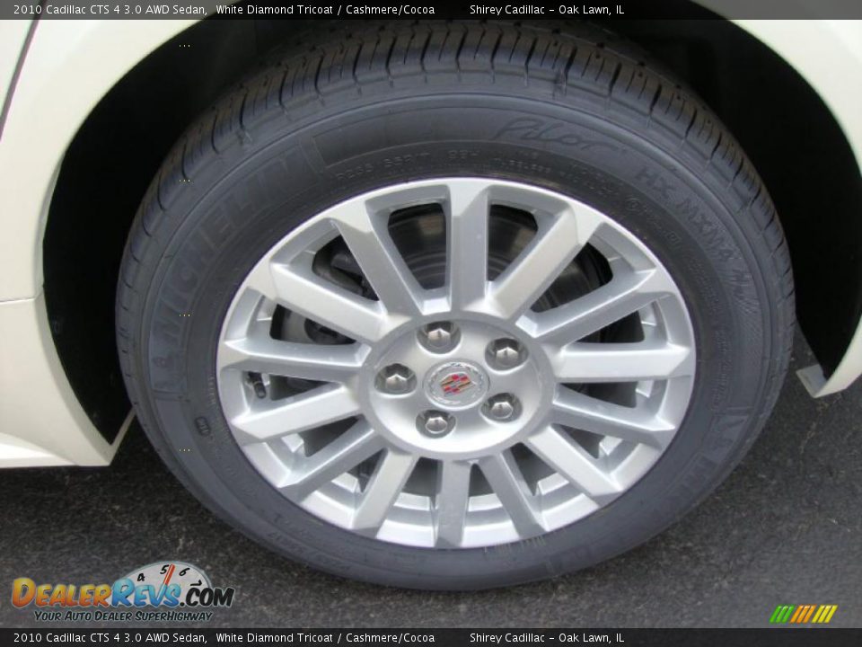 2010 Cadillac CTS 4 3.0 AWD Sedan White Diamond Tricoat / Cashmere/Cocoa Photo #8