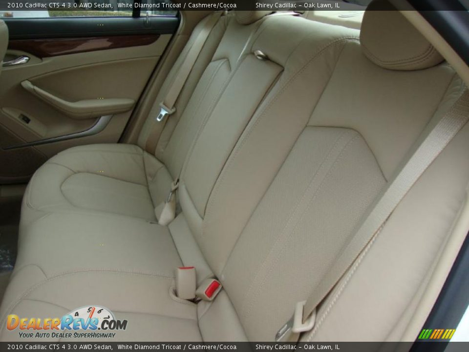2010 Cadillac CTS 4 3.0 AWD Sedan White Diamond Tricoat / Cashmere/Cocoa Photo #9
