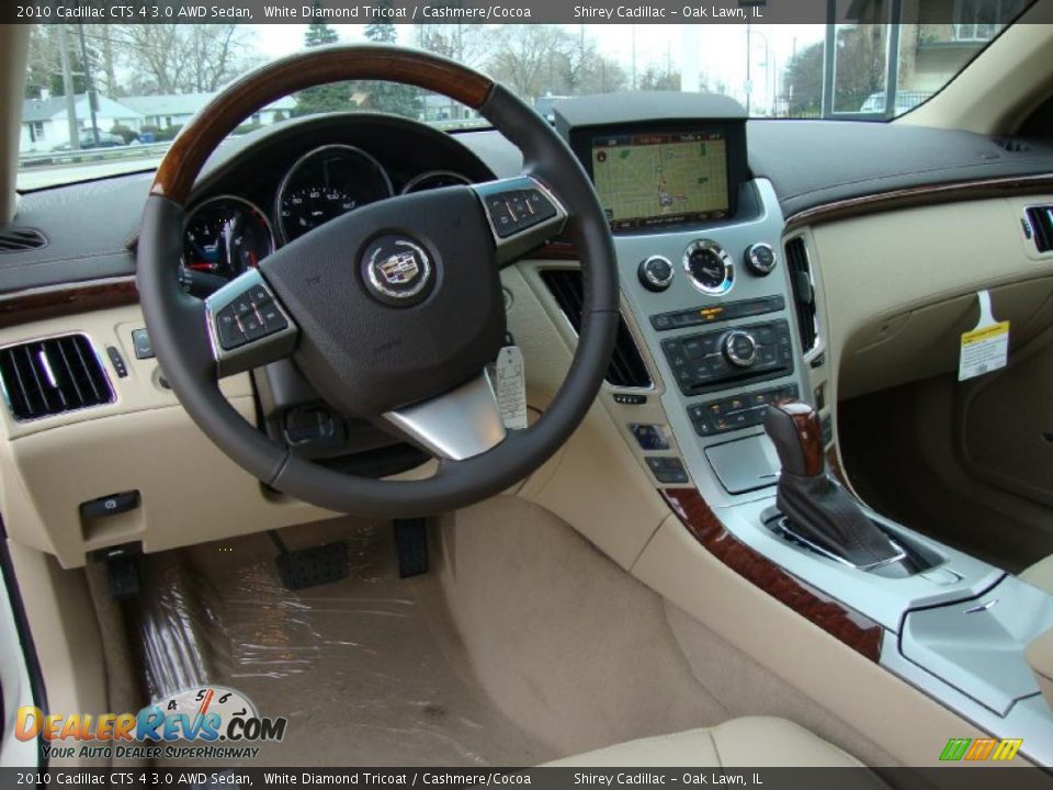 2010 Cadillac CTS 4 3.0 AWD Sedan White Diamond Tricoat / Cashmere/Cocoa Photo #11