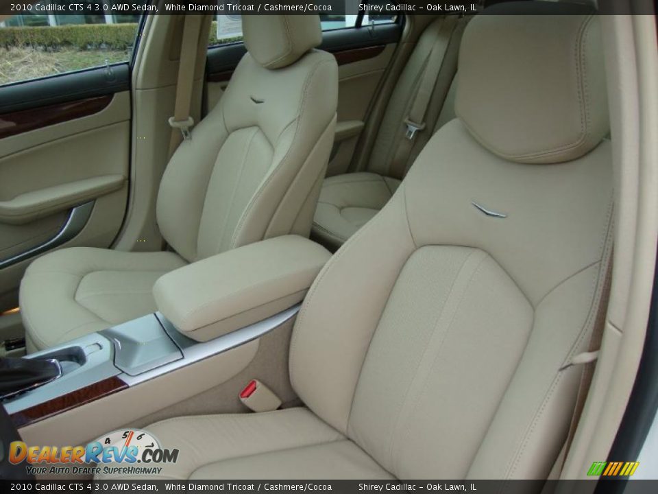 2010 Cadillac CTS 4 3.0 AWD Sedan White Diamond Tricoat / Cashmere/Cocoa Photo #12