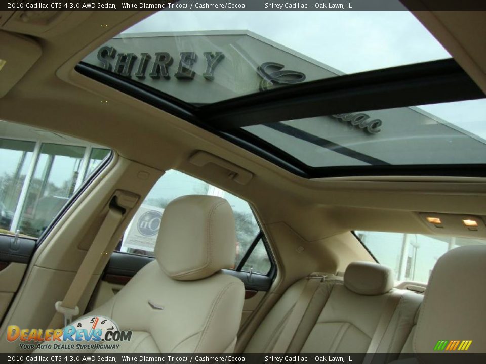 2010 Cadillac CTS 4 3.0 AWD Sedan White Diamond Tricoat / Cashmere/Cocoa Photo #13