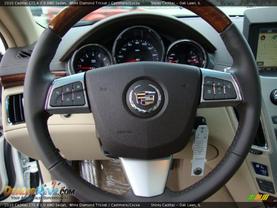 2010 Cadillac CTS 4 3.0 AWD Sedan White Diamond Tricoat / Cashmere/Cocoa Photo #16