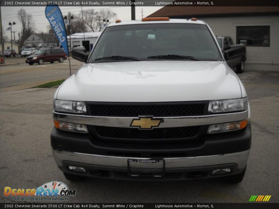 2002 Chevrolet Silverado 3500 LT Crew Cab 4x4 Dually Summit White / Graphite Photo #4