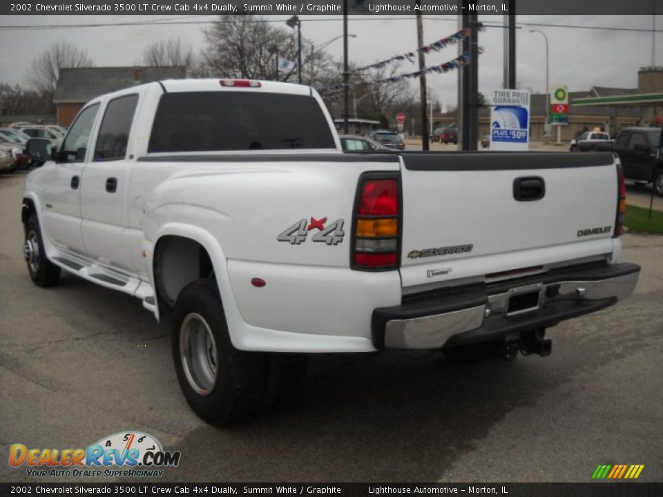 2002 Chevrolet Silverado 3500 LT Crew Cab 4x4 Dually Summit White / Graphite Photo #5