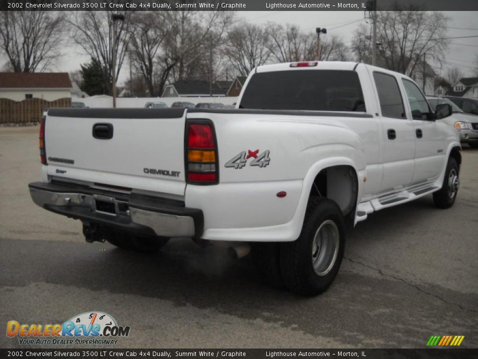 2002 Chevrolet Silverado 3500 LT Crew Cab 4x4 Dually Summit White / Graphite Photo #7