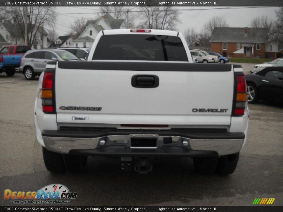 2002 Chevrolet Silverado 3500 LT Crew Cab 4x4 Dually Summit White / Graphite Photo #8