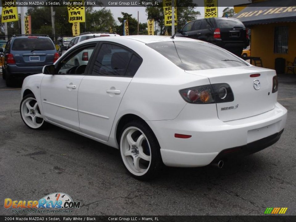 2004 Mazda MAZDA3 s Sedan Rally White / Black Photo #4