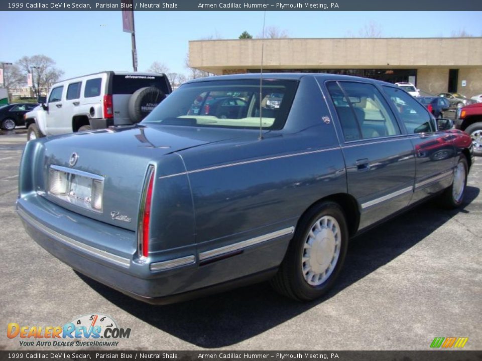 1999 Cadillac DeVille Sedan Parisian Blue / Neutral Shale Photo #7