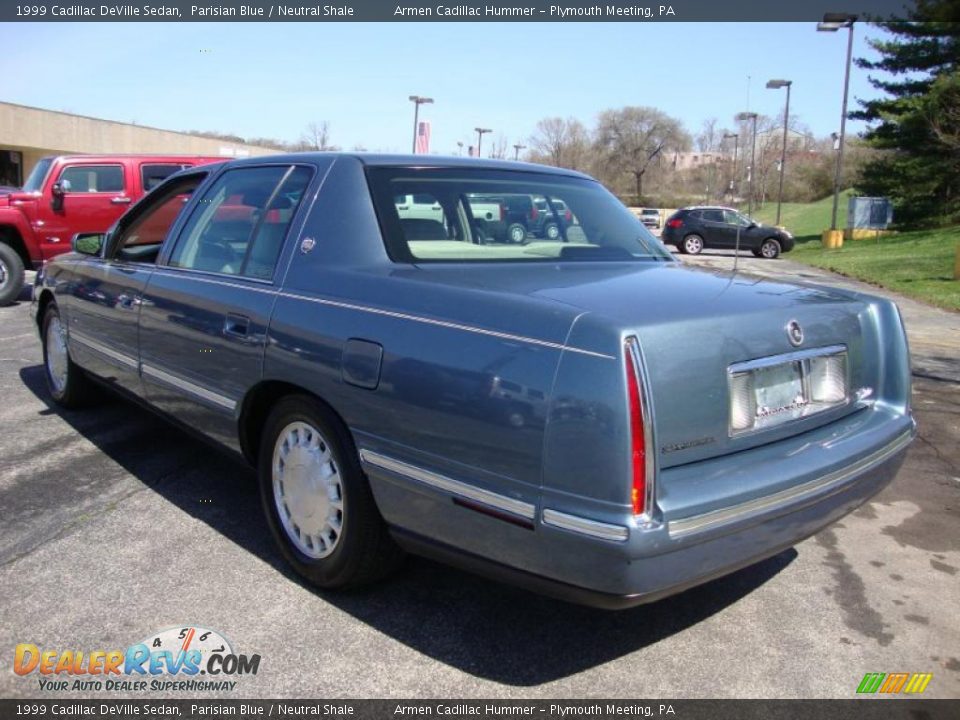 1999 Cadillac DeVille Sedan Parisian Blue / Neutral Shale Photo #9