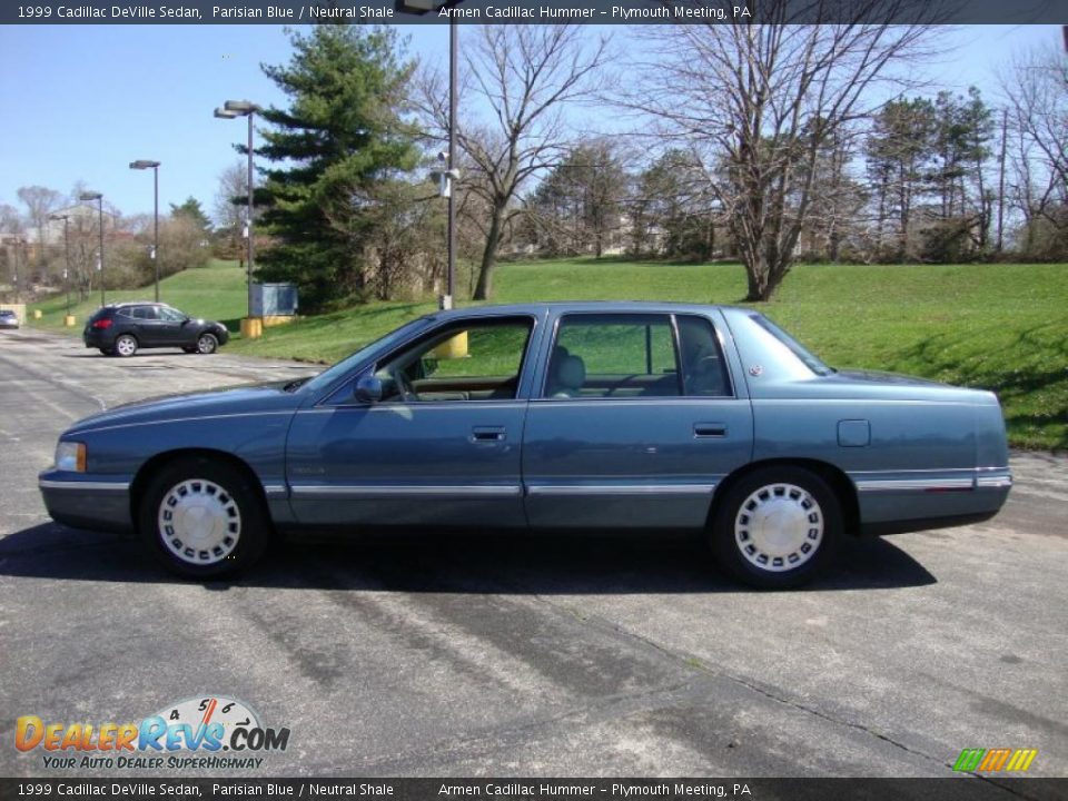 1999 Cadillac DeVille Sedan Parisian Blue / Neutral Shale Photo #10